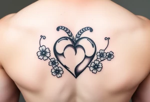 whimsical Heart with Shamrocks tattoo idea
