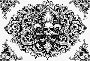 Fleur de lys feu celtique tattoo idea