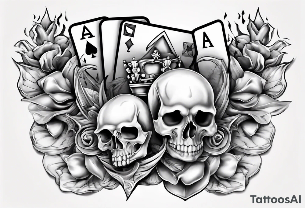 royal flush tattoo idea