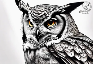 owl, hummingbird, pelican tattoo idea