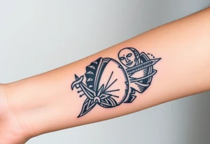 African Warrior and Monk war and peace tattoo idea