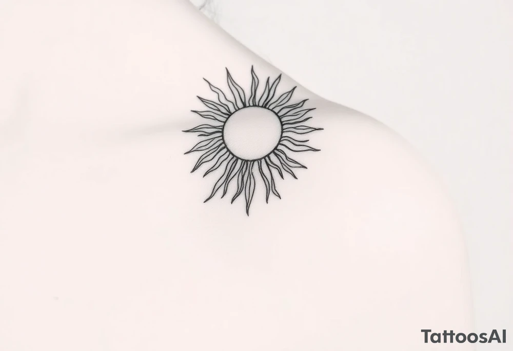 The sun cascading tattoo idea