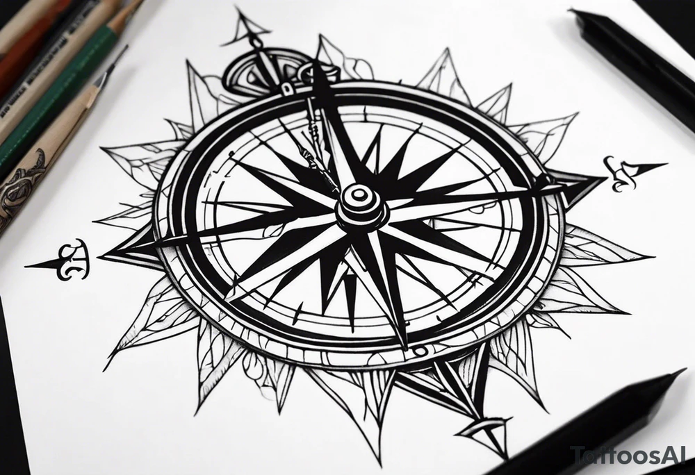 Military compass tattoo idea