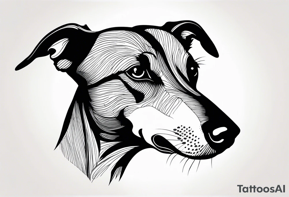 Greyhound head, majestic tattoo idea