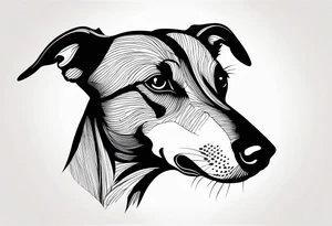 Greyhound head, majestic tattoo idea