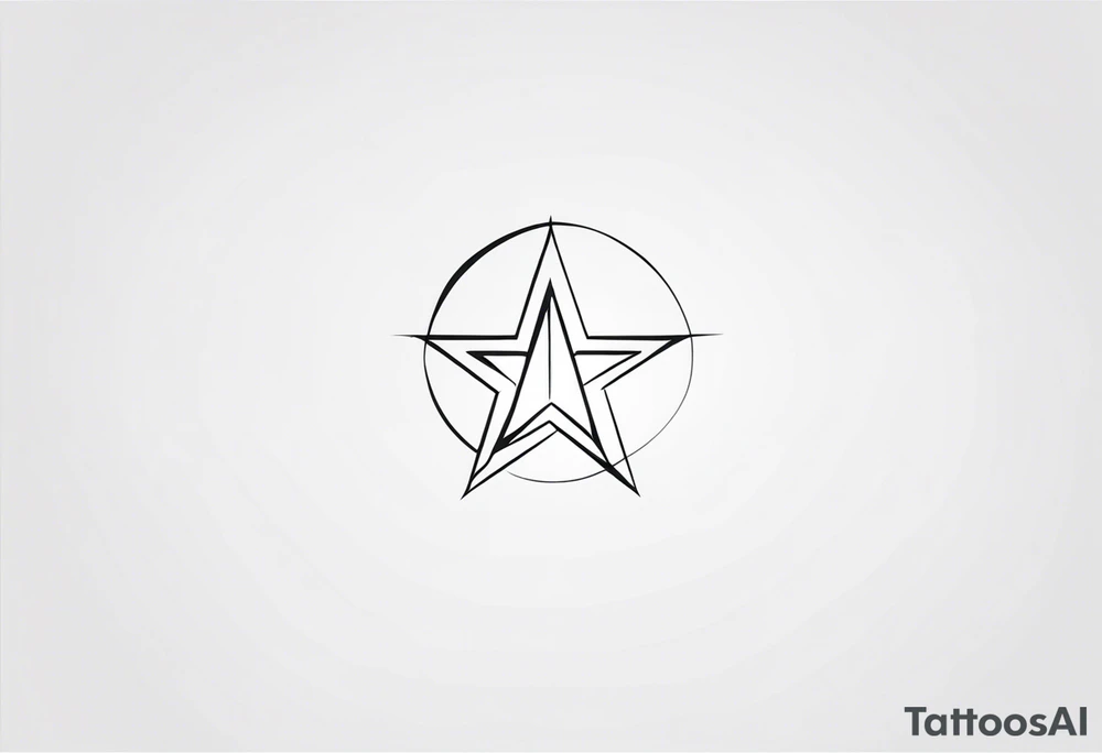 A tiny star with an "A" hidden in the design tattoo idea A tiny star with an "A" hidden in the design tattoo idea