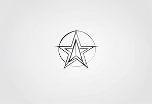 A tiny star with an "A" hidden in the design tattoo idea