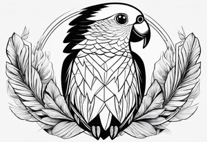 Tattoo of the parakeet of the Palmeiras team. tattoo idea