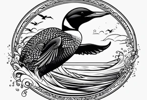 loon attacking tattoo idea