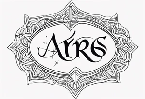 Aires star sign simple tattoo idea