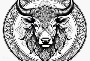 Taurus sun tattoo idea