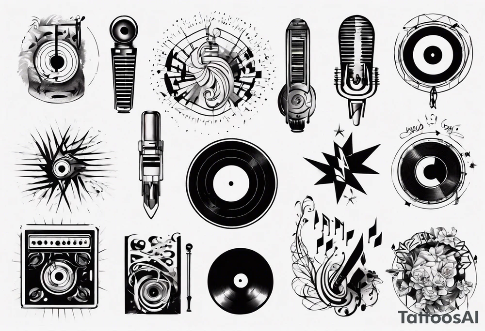 music sound tattoo idea