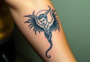 Lucifer as an angel beautiful tattoo idea