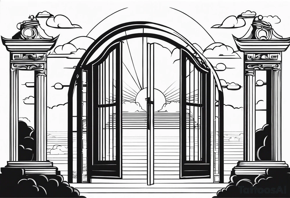 heaven gate vector tattoo idea