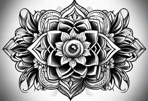 Combination of a and d tattoo idea