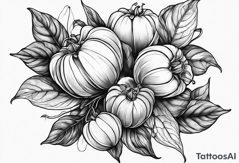 Physalis full arm tattoo idea