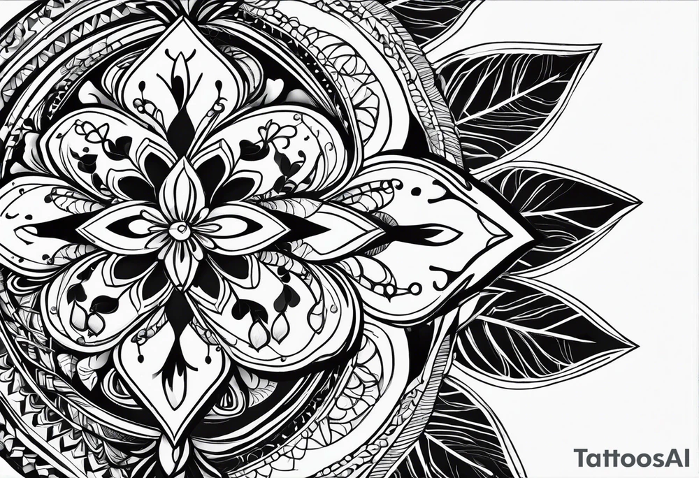 mandala honeysuckle emerald Ukraine home power love tattoo idea