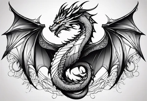 Dragon wings tattoo idea