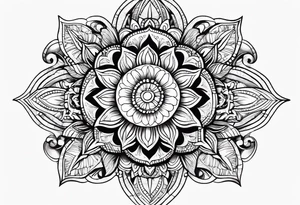 Thigh Sun Catcher Mandela tattoo idea