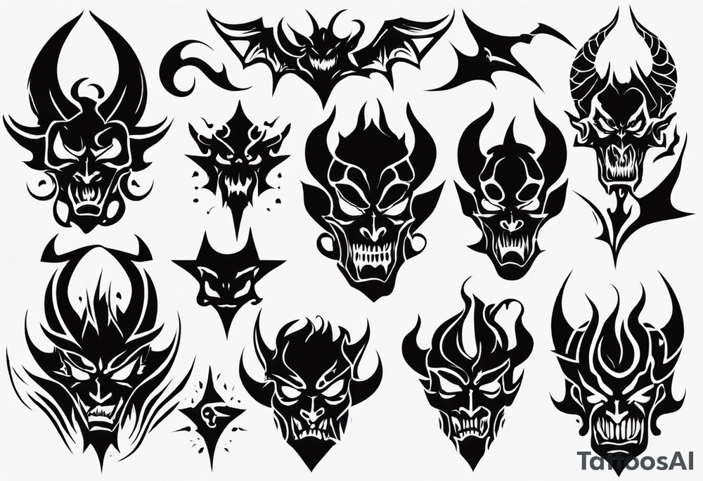 Demon tattoo idea