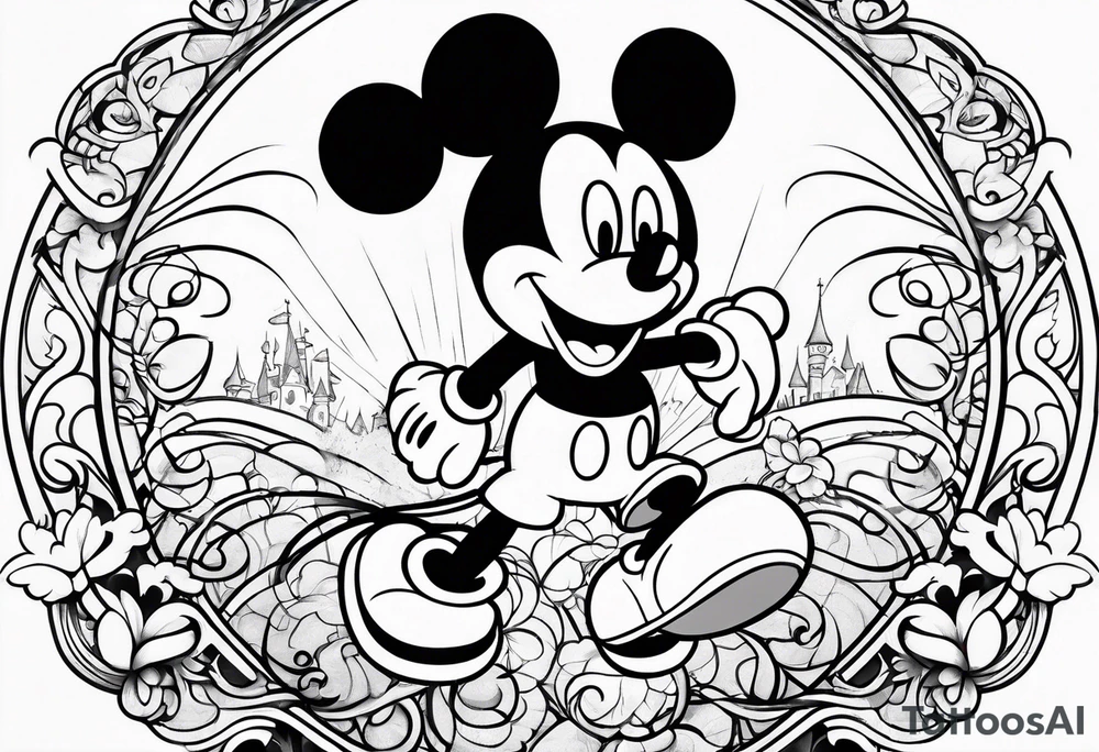 mickey mouse tattoo idea