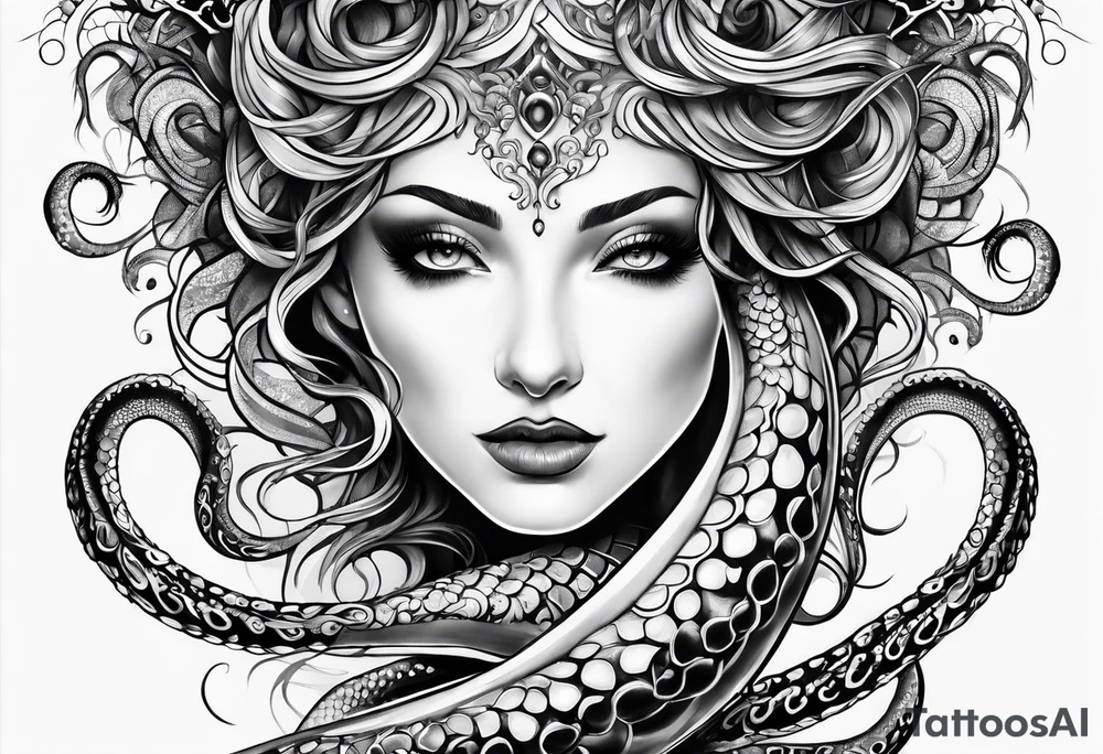 Tentacles starting at wrist and going up arm tattoo idea