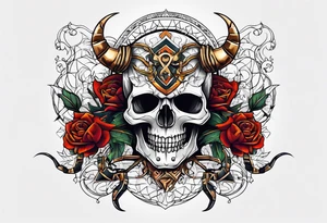 Skull tattoo with scorpions tattoo idea
