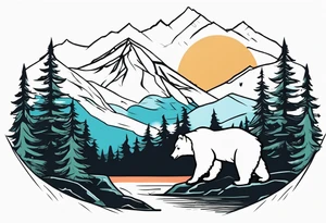 bear mountain tattoo idea