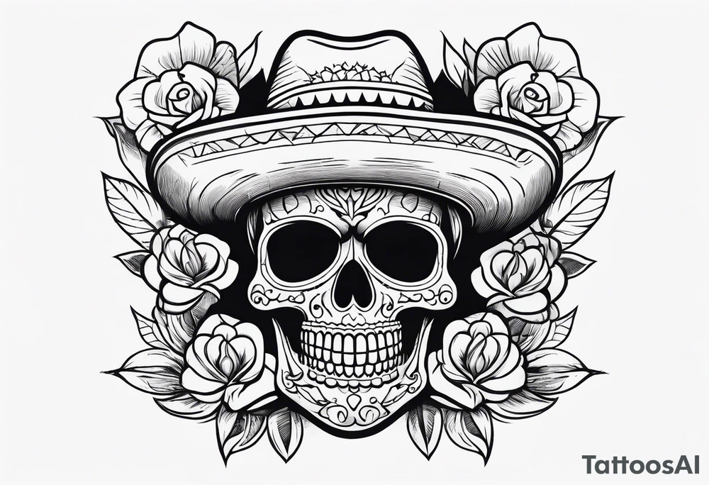 Mexican skull with smoke coming from the bottom tattoo idea Mexican skull with smoke coming from the bottom tattoo idea