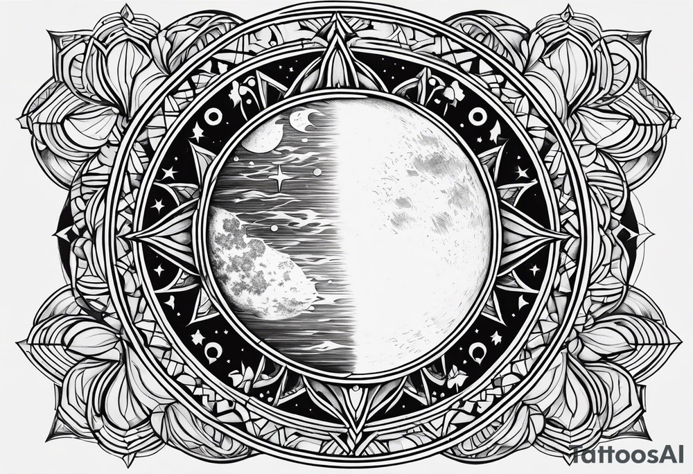sacred moon tattoo idea