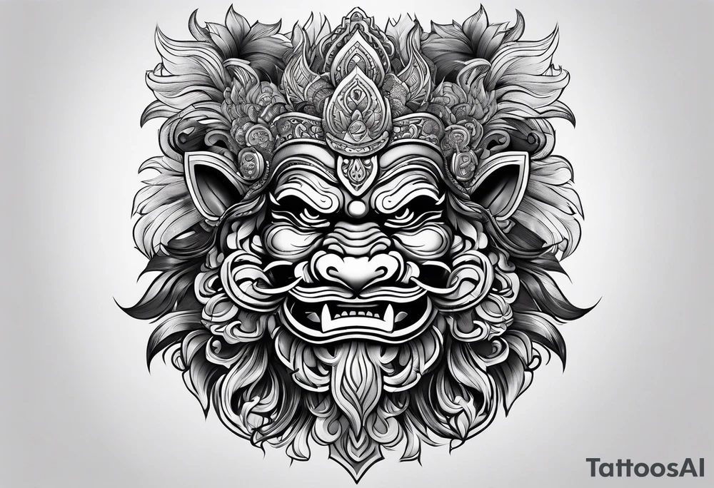 Barong side view tattoo idea