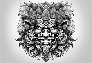 Barong side view tattoo idea