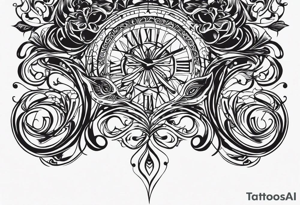 I want a tattoo with wording or Roman numerals going across the back of my neck very thin right above the shirt line. tattoo idea