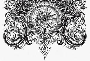 I want a tattoo with wording or Roman numerals going across the back of my neck very thin right above the shirt line. tattoo idea
