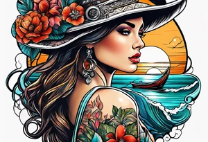 The name Drew with travel tattoo idea