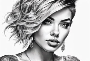 Tattoo artist short hair tattoo idea