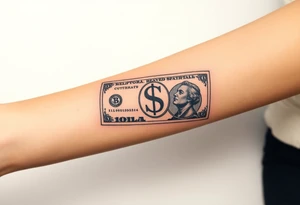 Barber cutthroat money tattoo idea