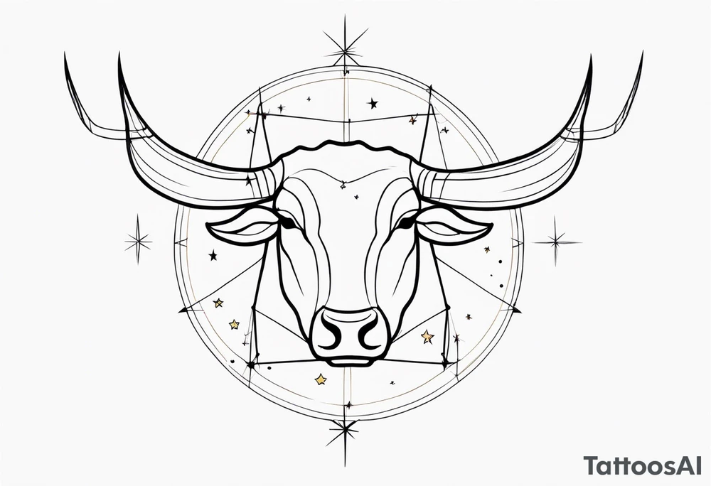 Taurus constellation stars only tattoo idea