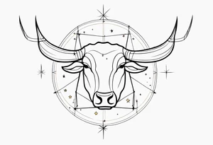 Taurus constellation stars only tattoo idea