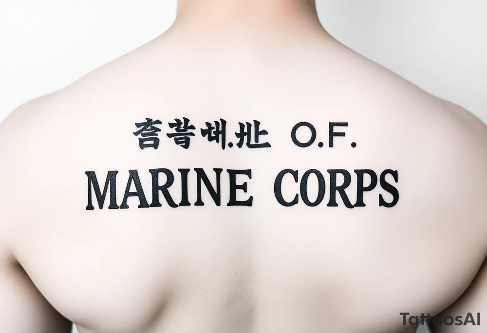 Republic of Korea
                Marine Corps
lettering tattoo idea