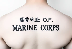 Republic of Korea
                Marine Corps
lettering tattoo idea