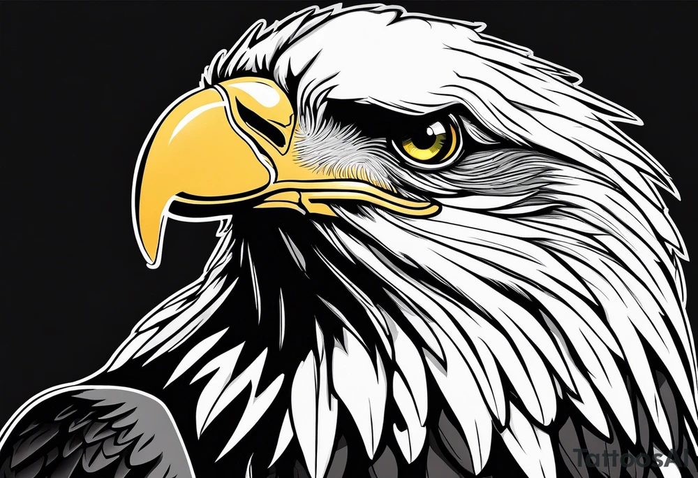 bald eagle smoking a cigarette tattoo idea