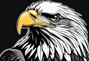 bald eagle smoking a cigarette tattoo idea