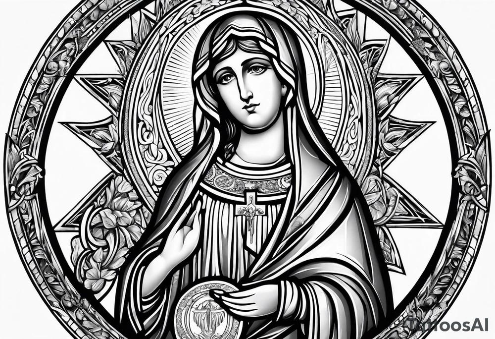 Catholic iconography tattoo idea