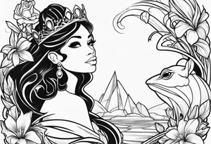 Princess and the frog tattoo idea