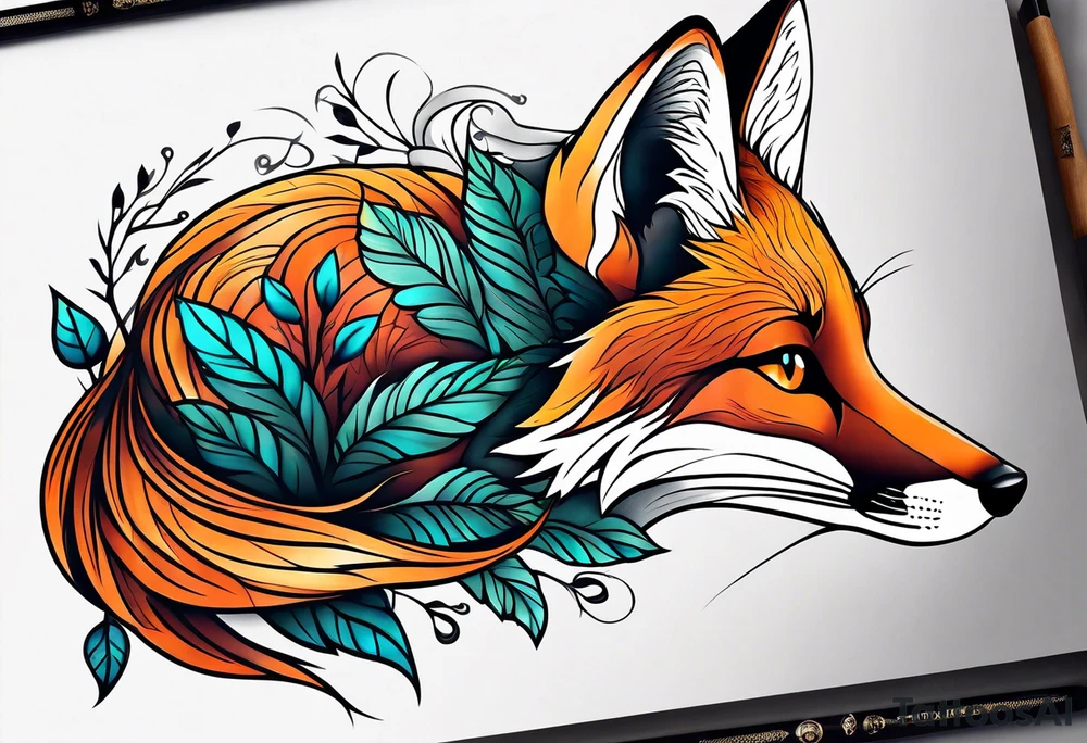 animal fox tattoo idea