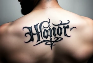 Calligraphy cholo writing dishonor tattoo idea
