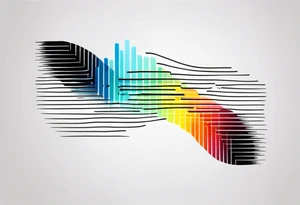 armband tattoo, horizontal with sound spectrum wave pattern tattoo idea
