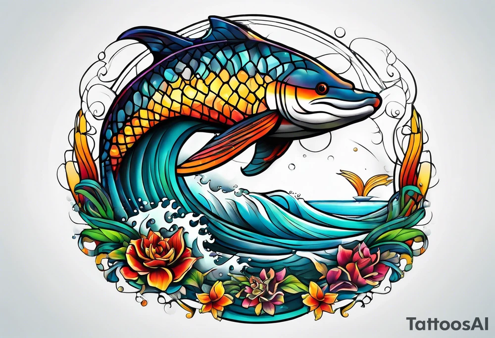 ocean wrap tattoo idea