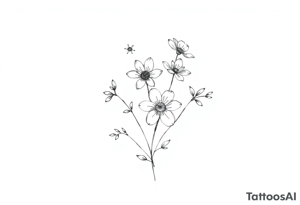 Small Flowers tattoo idea